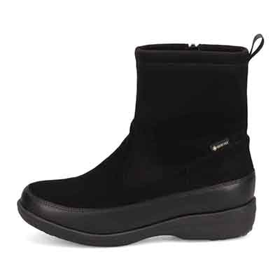 【GORE-TEX】マドラスウォーク madras Walk 「Recovery Shiatsu Insole」搭載　指圧効果により血行をよくする。防水 防滑 3.0cmヒールのシンプルショートブーツ MWL4010R BLACK 23.0