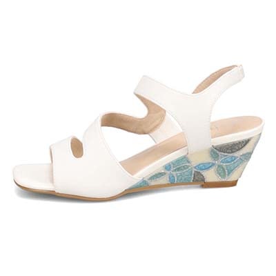 テーン tehen ステンドグラスウエッジヒールサンダル　TN1803 WHITE 23.0