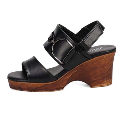 テーン tehen ボリューム感たっぷり♪きれいめカジュアルウェッジヒールサンダル　TN2303 OAK M　(23.0～23.5)