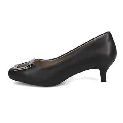 テーン tehen バックルモチーフ ベーシック パンプス TN5503 BLACK/BLACK 23.0