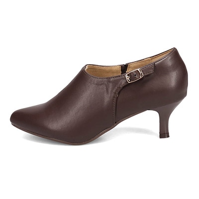 テーン tehen シンプルデザインで活躍間違いなし  バックル付きアーモンドトゥブーティ  TN5505 GRAY-SILKY 23.0