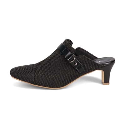 テーン tehen 不動の人気デザイン　スッと履けてきちんと見えるデザインミュール　TN5510 BLACK-TX 23.0