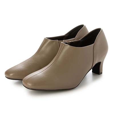 テーン tehen スクエアトゥ×5.5cmヒールで大人のきれいめスタイルに　すっきり美シルエットブーティ　TN5512 OAK 23.0