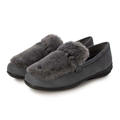 テーン tehen ビットとファー付きドライビングシューズ TN5704 GRAY 23.0