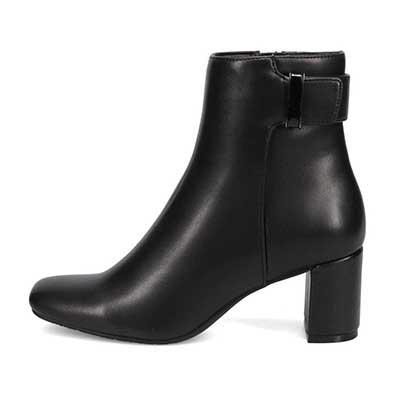 【撥水仕様】テーン tehen サイドの金具がポイント　キレイ目ショーツブーツ　TN6701 BLACK 23.0