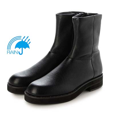 【撥水加工】テーン tehen  ビジュー付きソールで上品おしゃれ  3.5cmヒールで歩きやすい一足  カジュアルショートブーツ　TN6707 BLACK 23.0