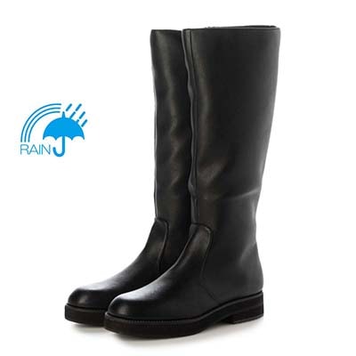 【撥水加工】テーン tehen  ソールビジューが華やかさをプラス  しなやか素材＆脚を美しく魅せるスマートシルエット  撥水ロングブーツ　TN6708 BLACK 23.0