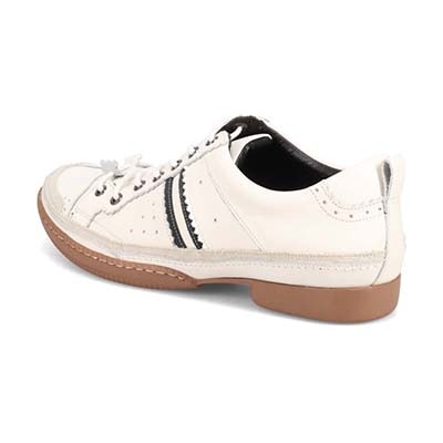 KATHARINE HAMNETT LONDON　レースアップカジュアルレザースニーカー　03965 WHITE 25.0