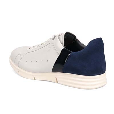 ランバンオンブルー LANVIN en Bleu 「リカバリーインソール」搭載で指圧効果により血行を115％促進。 レースアップ レザースニーカー  086493R WHITE 25.0