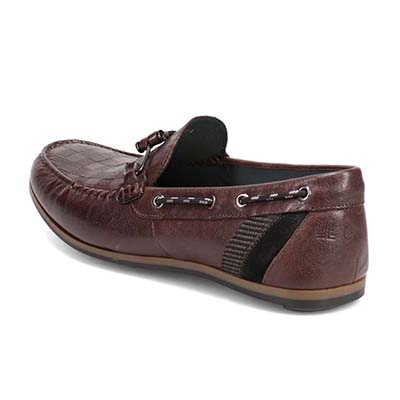 ランバンオンブルー LANVIN en Bleu 「Recovery Shiatsu Insole」搭載で指圧効果により血行をよくする。　フィッシングホックドライビングシューズ　86561R D-BROWN 25.0