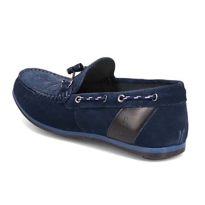 ランバンオンブルー LANVIN en Bleu  フィッシングホックドライビングシューズ　86561 NAVY-VELOURS 25.0