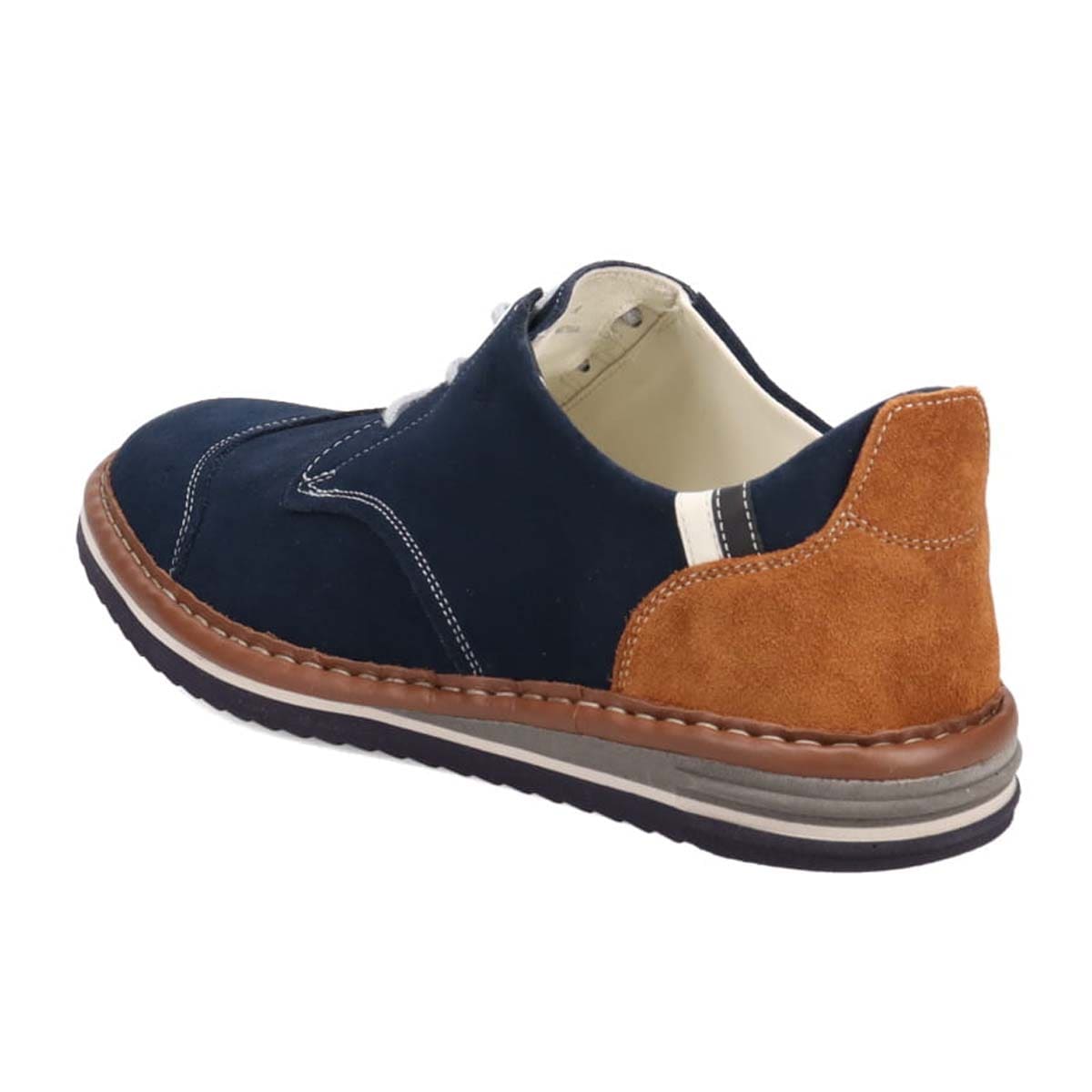 ランバンオンブルー LANVIN en Bleu  アシンメトリーレースアップシューズ　86563 NAVY 25.0