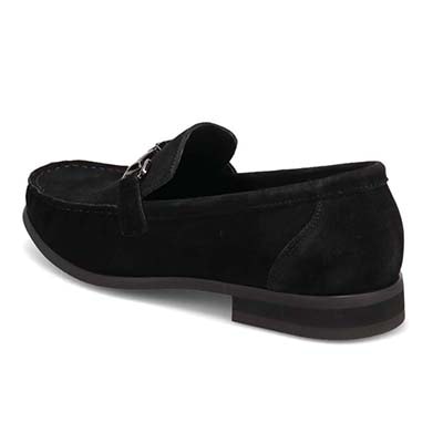 アビーロード ABBEY ROAD ビット金具付きスリッポンビジカジシューズ　AB9513 BLACK-SILKY 25.0