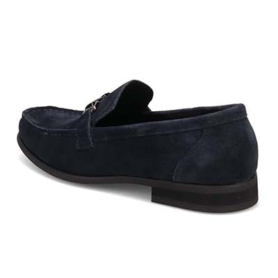 アビーロード ABBEY ROAD ビット金具付きスリッポンビジカジシューズ　AB9513 NAVY-SILK 25.0