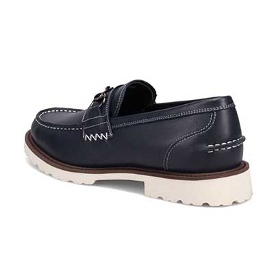 モデロ MODELLO 「リカバリーインソール」搭載で指圧効果により血行を115％促進。Recoveryビットローファー　DM5516R NAVY 25.0