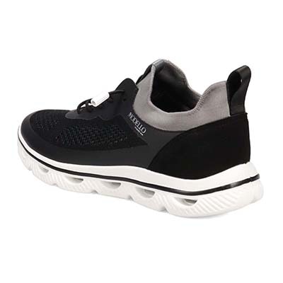 世界初のカバロス加工シリーズ　モデロ MODELLO カジュアルニットスニーカー　DM6523 BLACK/D-GRAY M(25.0～25.5cm)