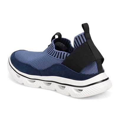 モデロ MODELLO 「リカバリーインソール」搭載で指圧効果により血行を115％促進。Recoveryニットスリッポンスニーカー　DM6529R NAVY M