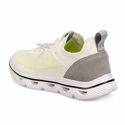 モデロ MODELLO 「リカバリーインソール」搭載で指圧効果により血行を115％促進。Recoveryニットスニーカー　DM6533R WHITE/YELLOW M