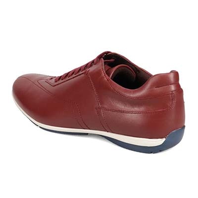 【抗菌消臭機能】モデロ MODELLO  さまざまなシーンに合わせやすい ドレスレザースニーカー DM6922 BURGUNDY 25.0