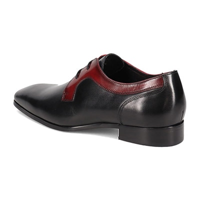 【大きいサイズ】モデロ MODELLO プレーントウ・ドレスシューズ　DMK7283 BLACK/BURGUNDY 28.0