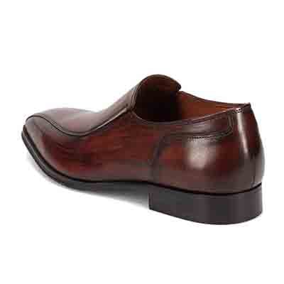 世界初のカバロス加工シリーズ モデロ MODELLO スワールモカ スリッポンビジネスシューズ　DM8203 D-BROWN 25.0