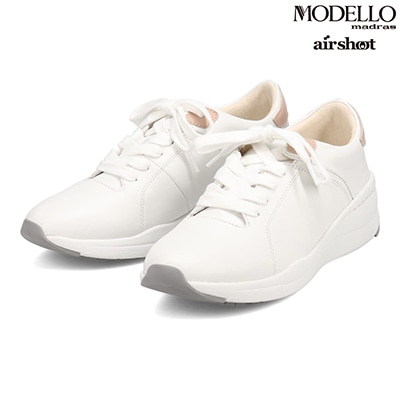 モデロ MODELLO 独自開発ソールで『圧倒的』 歩きやすさ！マドラス製 新感覚ウィメンズシューズ 『airshoot』DML10101 WHITE 23.0