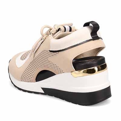 モデロ MODELLO 「リカバリーインソール」搭載で指圧効果により血行を115％促進。Recoveryヒールスニーカーサンダル　DML1940R BEIGE 23.0