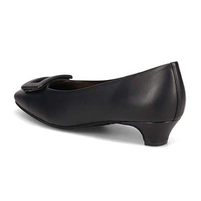 【撥水仕様】モデロ MODELLO 安定感とすっきりを両立させたローヒールパンプス　DML3501 BLACK 23.0