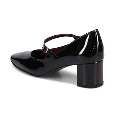 モデロ MODELLO 5.0ｃｍヒール ストラップパンプス  DML3602 BLACK-ENAMEL 23.0