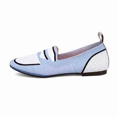 世界初のカバロス加工  モデロ MODELLO ふんわりインソール 超軽量でトラベルバッグにすっぽり入る ニットローファーシューズ  DML5042 BEIGE-M 23.0