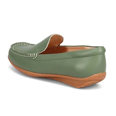 【撥水仕様】モデロ MODELLO スクエアトゥ モカシンシューズ  DML5500 GREEN 23.0