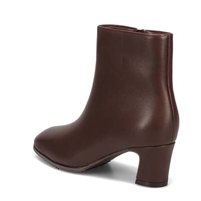 【撥水仕様】モデロ MODELLO 5.5cmヒール エレガンスショートブーツ  DML5502 D-BROWN 23.0