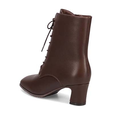 【撥水仕様】モデロ MODELLO 5.5cmヒール レースアップショートブーツ  DML5503 D-BROWN 23.0