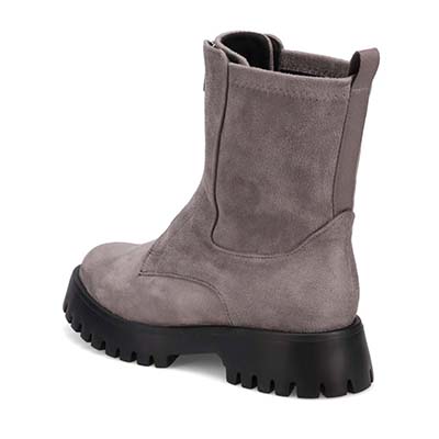 【撥水仕様】モデロ MODELLO COVEROSS Bee 3.5cmヒール タンクソールショートブーツ  DML5504 GRAY-SILKY 23.0