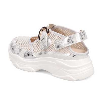 モデロ MODELLO 「リカバリーインソール」搭載で指圧効果により血行を115％促進。Recoveryスニーカーサンダル　DML5507R SILVER M（23～23.5ｃｍ）