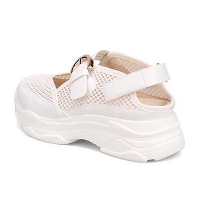 モデロ MODELLO 「リカバリーインソール」搭載で指圧効果により血行を115％促進。Recoveryスニーカーサンダル　DML5507R WHITE M（23～23.5ｃｍ）