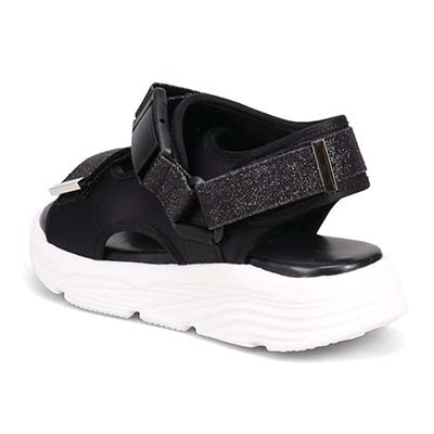 モデロ MODELLO グリッターベルテッド スポーツサンダル　DML6054 BLACK 23.0