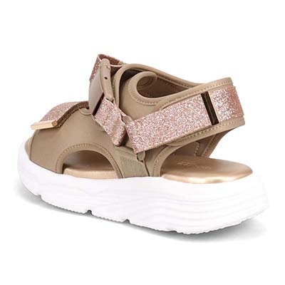 モデロ MODELLO グリッターベルテッド スポーツサンダル　DML6054 BLACK 23.0