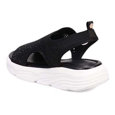 モデロ MODELLO ラインストーンが華やかなニットサンダル　DML6055 BLACK 23.0