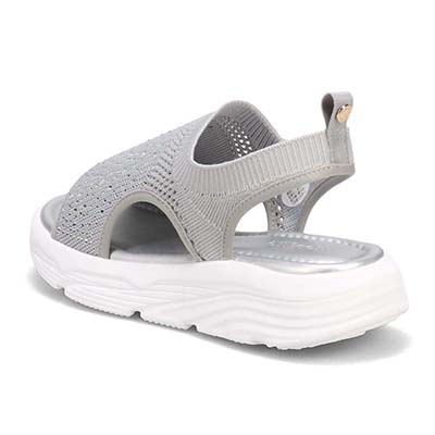 モデロ MODELLO ラインストーンが華やかなニットサンダル　DML6055 GRAY 23.0