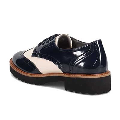 モデロ MODELLO 「リカバリーインソール」搭載で指圧効果により血行を115％促進。Recoveryスタンダードオックスフォードシューズ　DML6062R NAVY/C 23.0