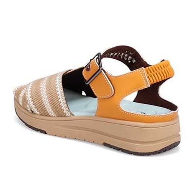 モデロ MODELLO 「リカバリーインソール」搭載で指圧効果により血行を115％促進。Recoveryクロスベルトプラットフォームサンダル　DML6064R BEIGE/C 23