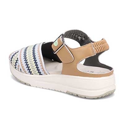 モデロ MODELLO 「リカバリーインソール」搭載で指圧効果により血行を115％促進。Recoveryクロスベルトプラットフォームサンダル　DML6064R BLUE/C 23