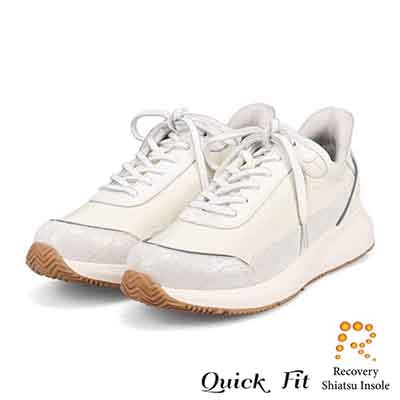 モデロ MODELLO 「Recovery Shiatsu Insole」搭載で指圧効果により血行をよくする。軽量ソールナイロンスニーカー　DML6067R WHITE 23.0