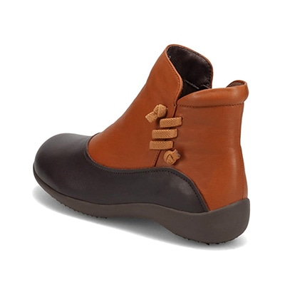 モデロ MODELLO やわらかな履き心地♪カジュアルスタイルにおすすめ！シューレースがアクセント♪オブリークタイプのショートブーツ DML7117 CAMEL/C 23.0