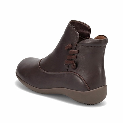 モデロ MODELLO やわらかな履き心地♪カジュアルスタイルにおすすめ！シューレースがアクセント♪オブリークタイプのショートブーツ DML7117 D-BROWN 23.0