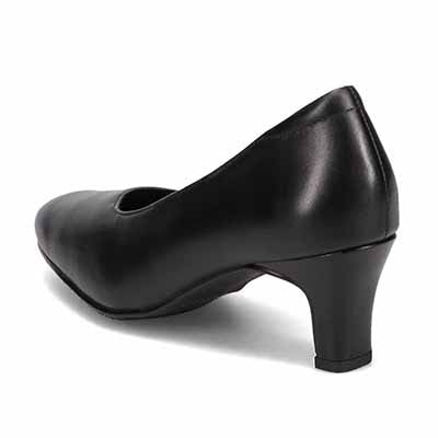 【撥水仕様】 ボロネーゼ製法で履き心地抜群♪ラウンドトゥベーシックパンプス　DML7124A BLACK 23.0