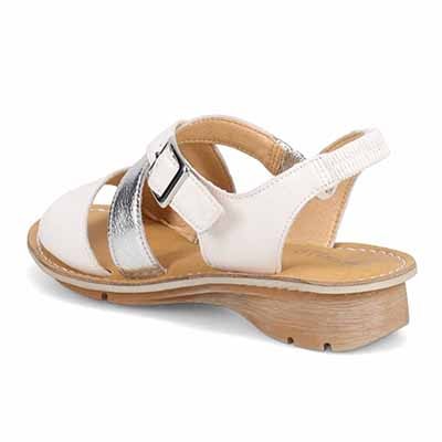 モデロ MODELLO 　ナチュラルレザーフットベットサンダル　DML7156 SILVER/C M　(23.0～23.5)