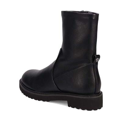 【撥水仕様】モデロ MODELLO 3.5cmヒール タンクソールショートブーツ  DML8820 BLACK 23.0