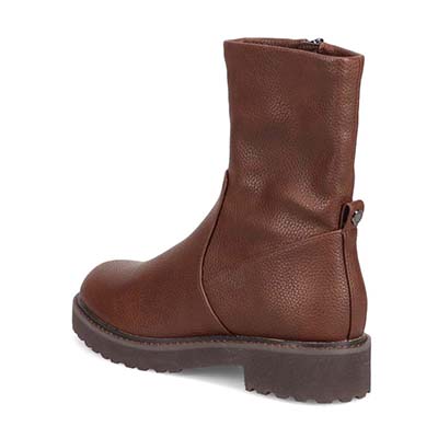 【撥水仕様】モデロ MODELLO 3.5cmヒール タンクソールショートブーツ  DML8820 D-BROWN 23.0